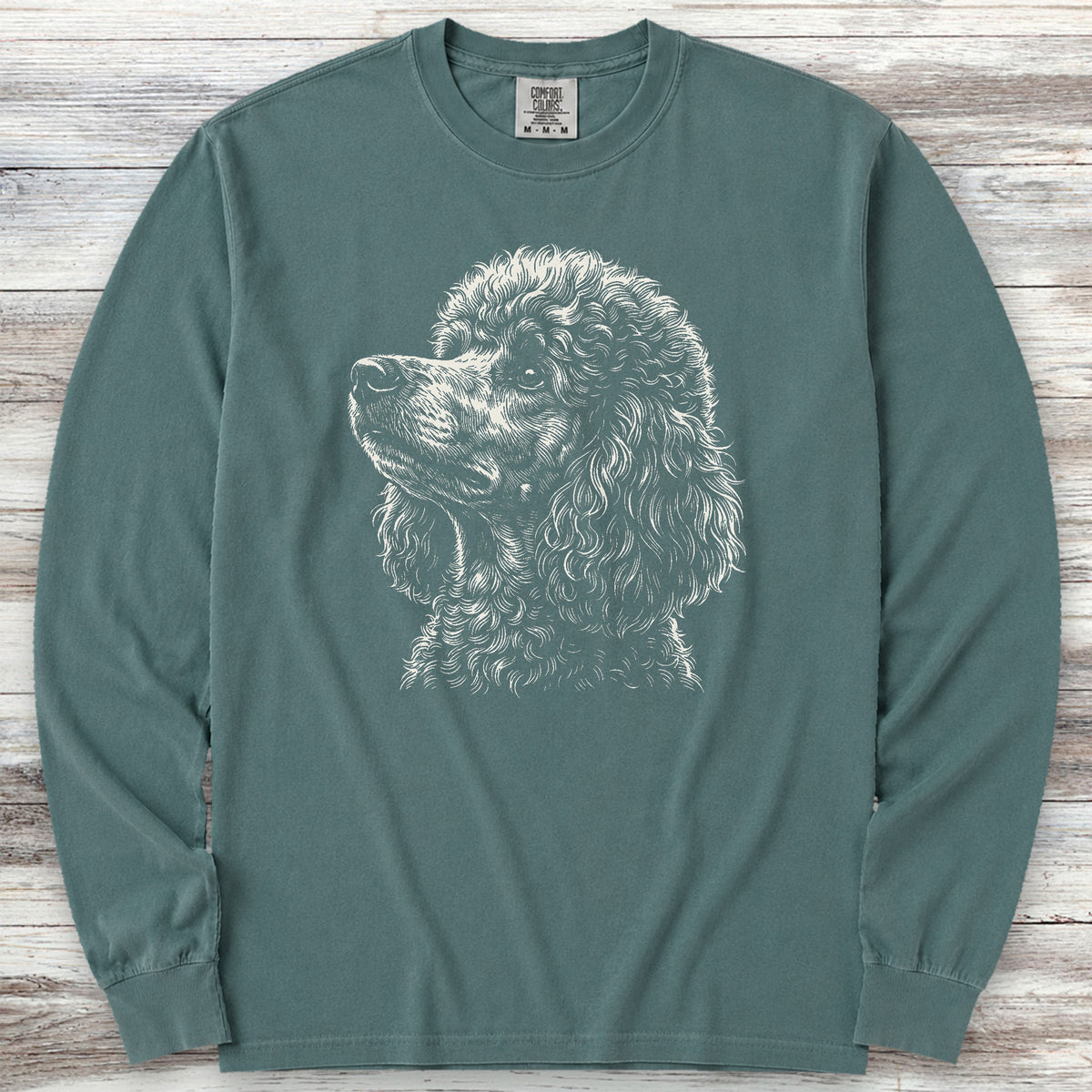Poodle Loyalty Long Sleeve Tee - Blue Spruce