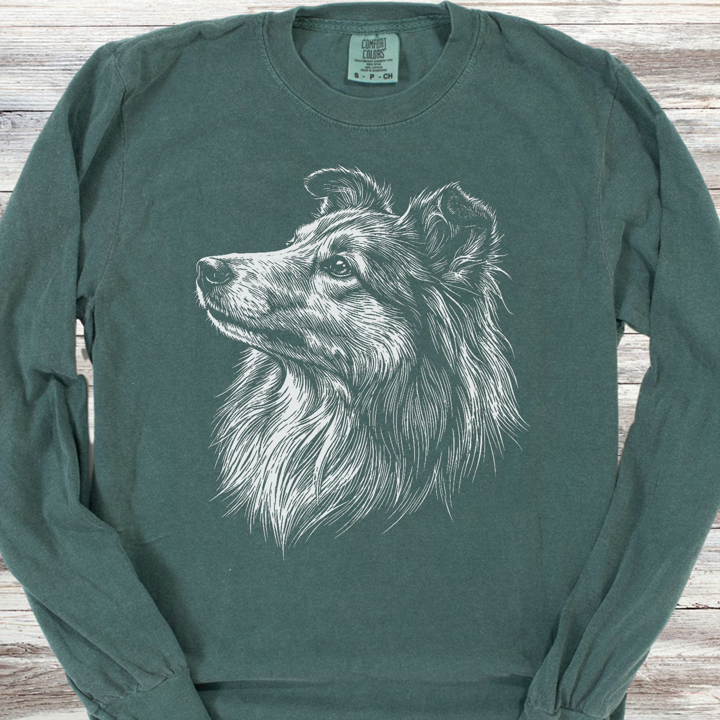 Shetland Sheepdog Loyalty Long Sleeve Tee - Blue Spruce