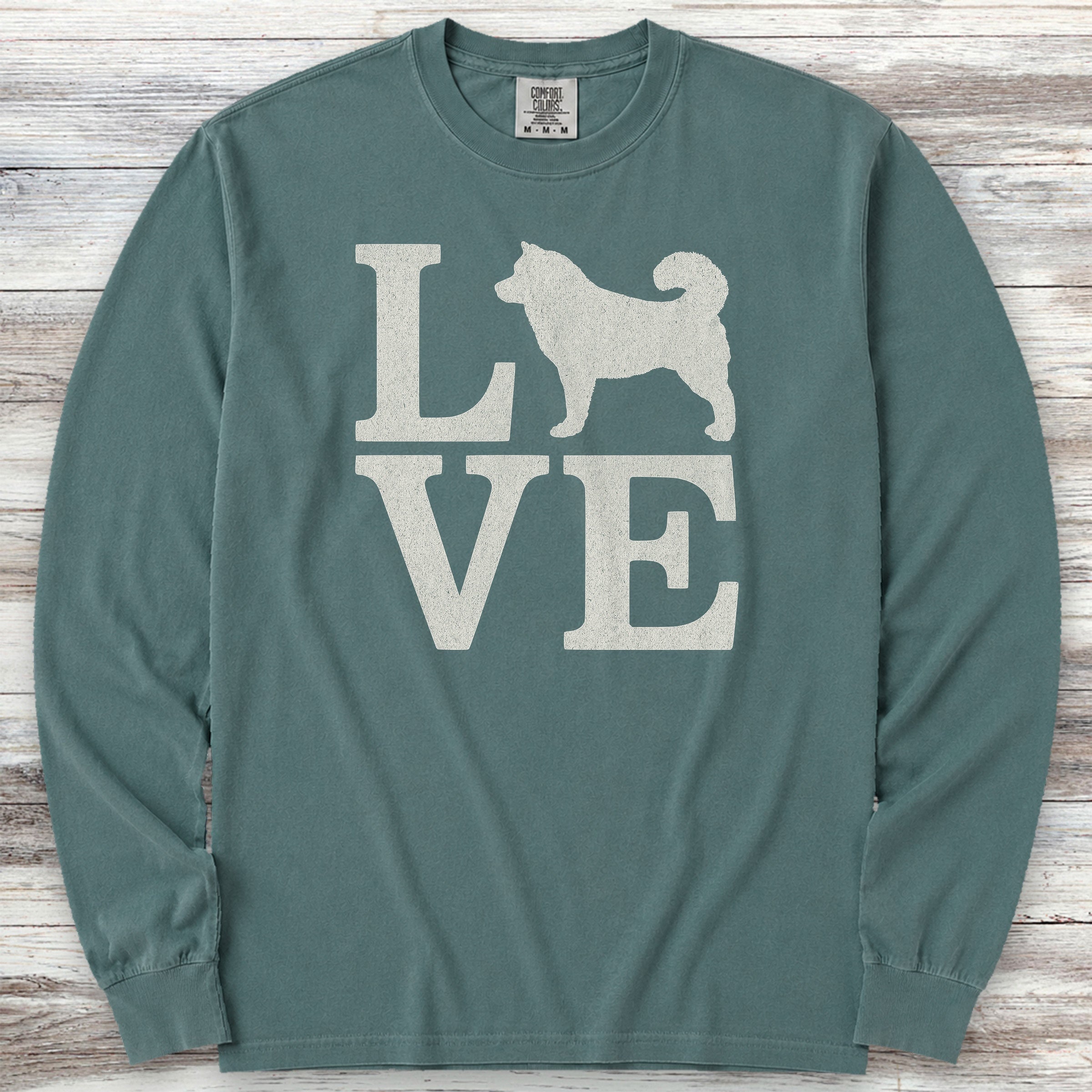 Malamute Love Long Sleeve Tee - Blue Spruce