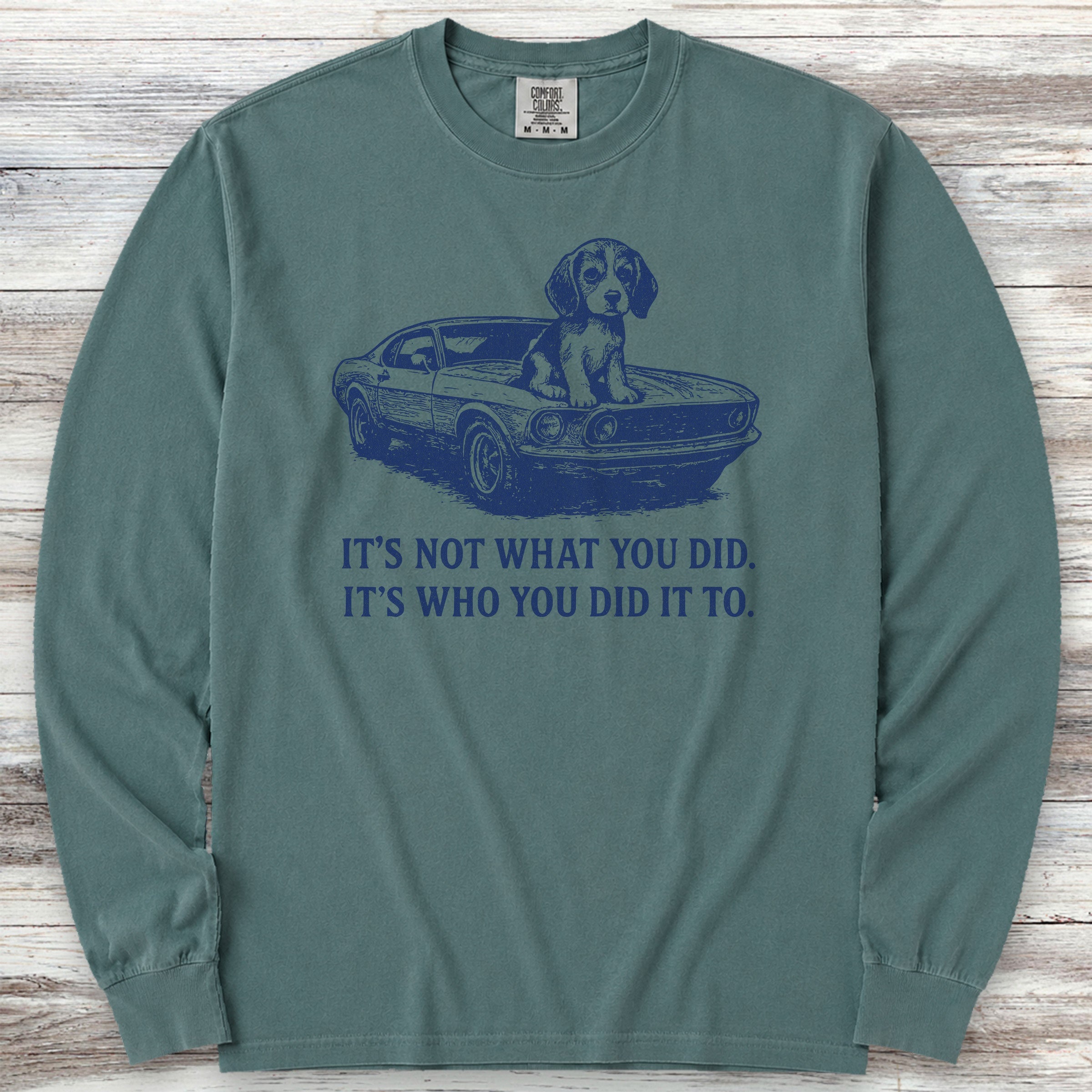 John's Beagle Long Sleeve Tee - Blue Spruce