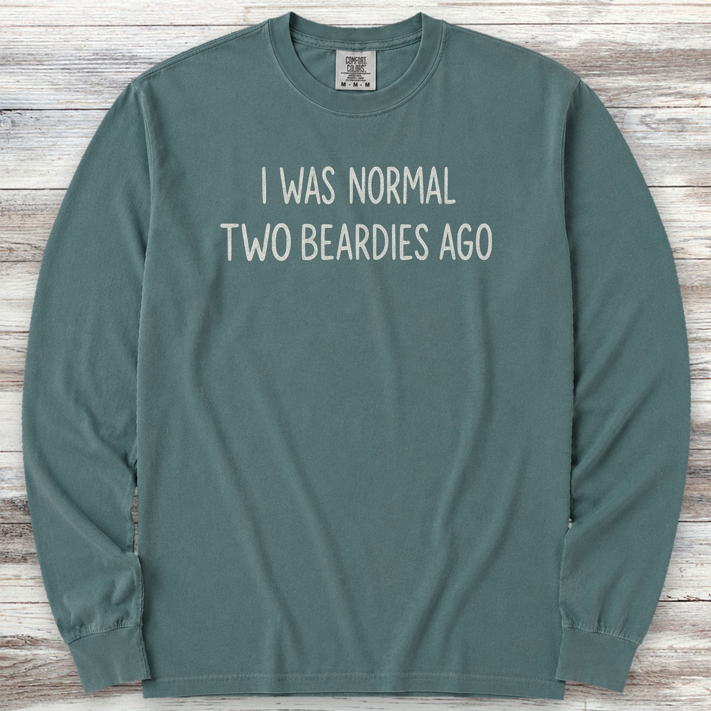 Bearded Collie Normal Long Sleeve Tee - Blue Spruce