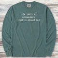 Schnauzer Life Long Sleeve Tee - Blue Spruce