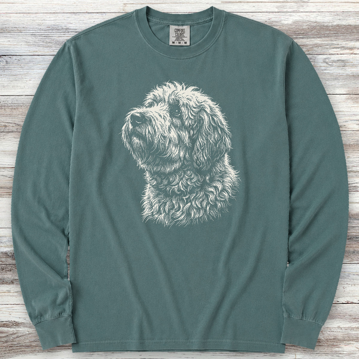 Old English Sheepdog Loyalty Long Sleeve Tee - Blue Spruce
