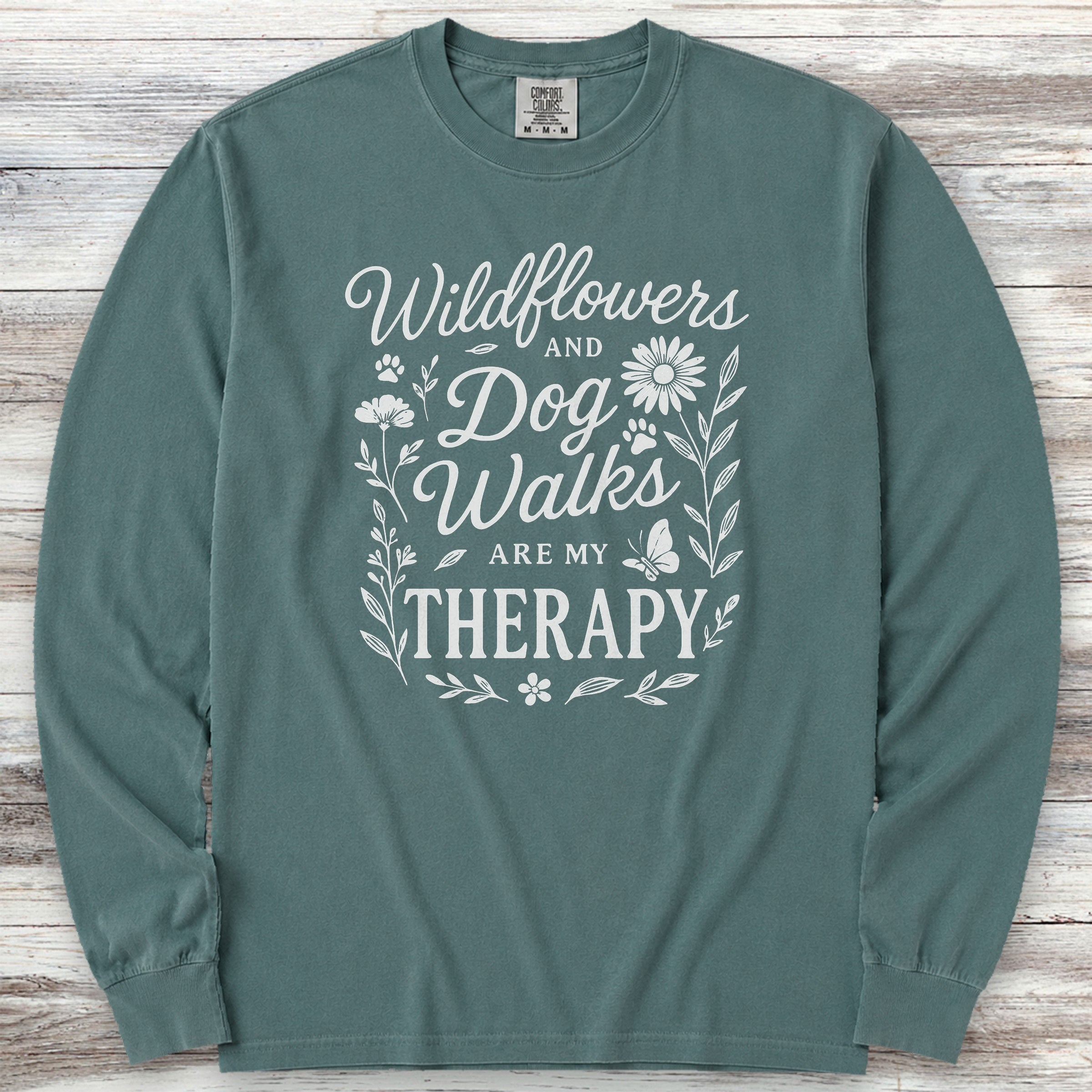 Wildflowers Long Sleeve Tee - Blue Spruce