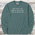 Dogs & Road Trips Long Sleeve Tee - Blue Spruce