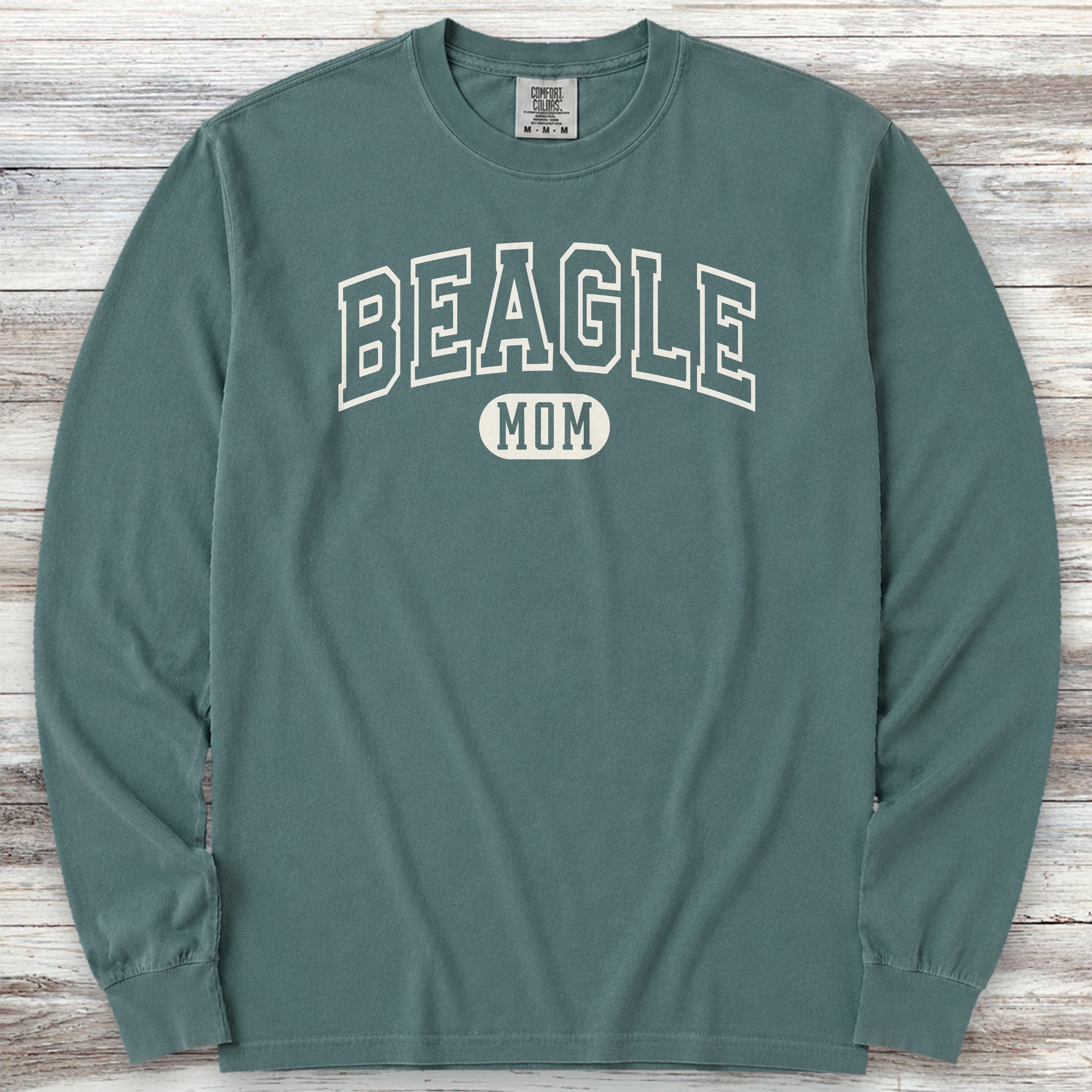 Beagle Mom Long Sleeve Tee - Blue Spruce