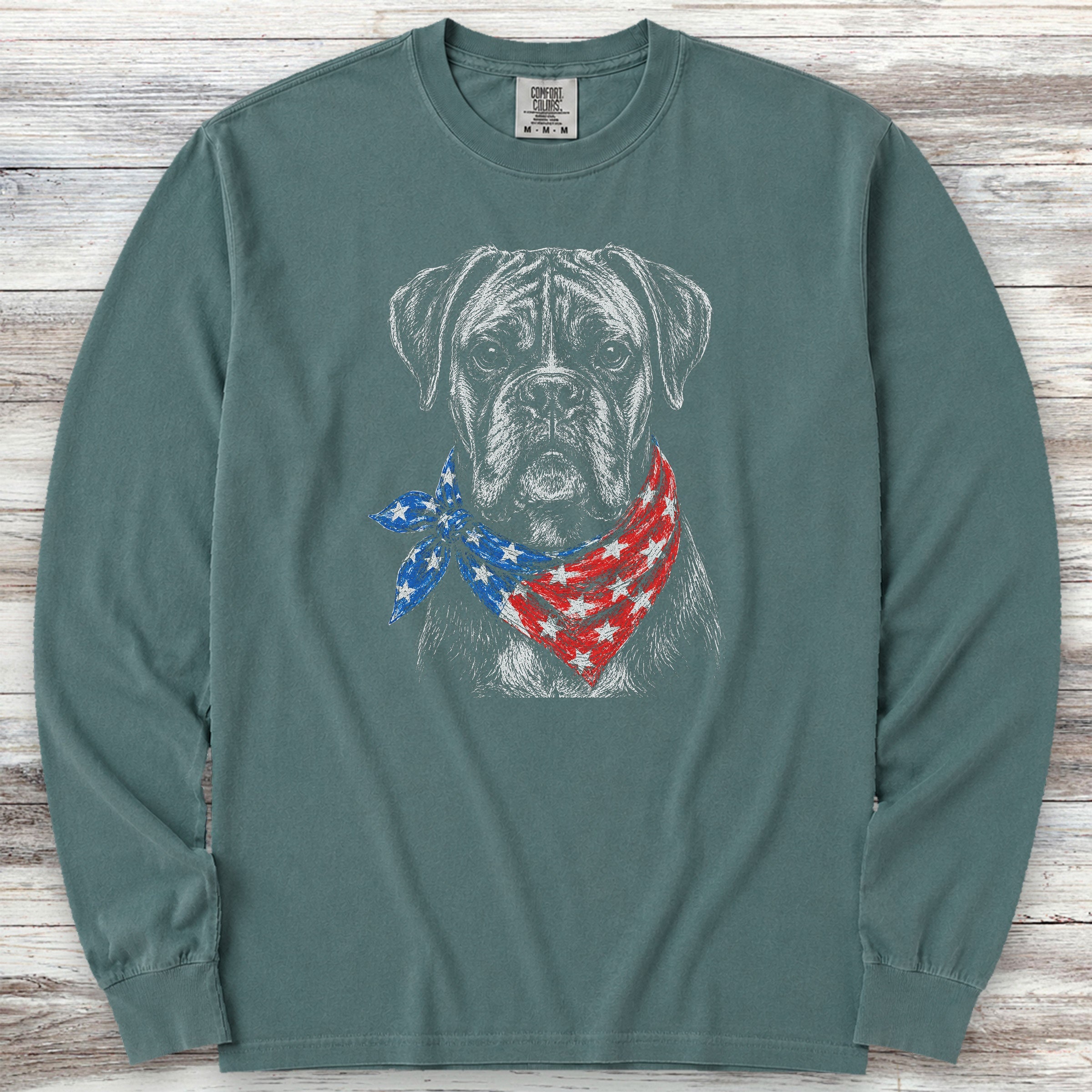 Boxer Patriot Long Sleeve Tee - Blue Spruce
