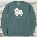 Maltipoo Boo Long Sleeve Tee - Blue Spruce