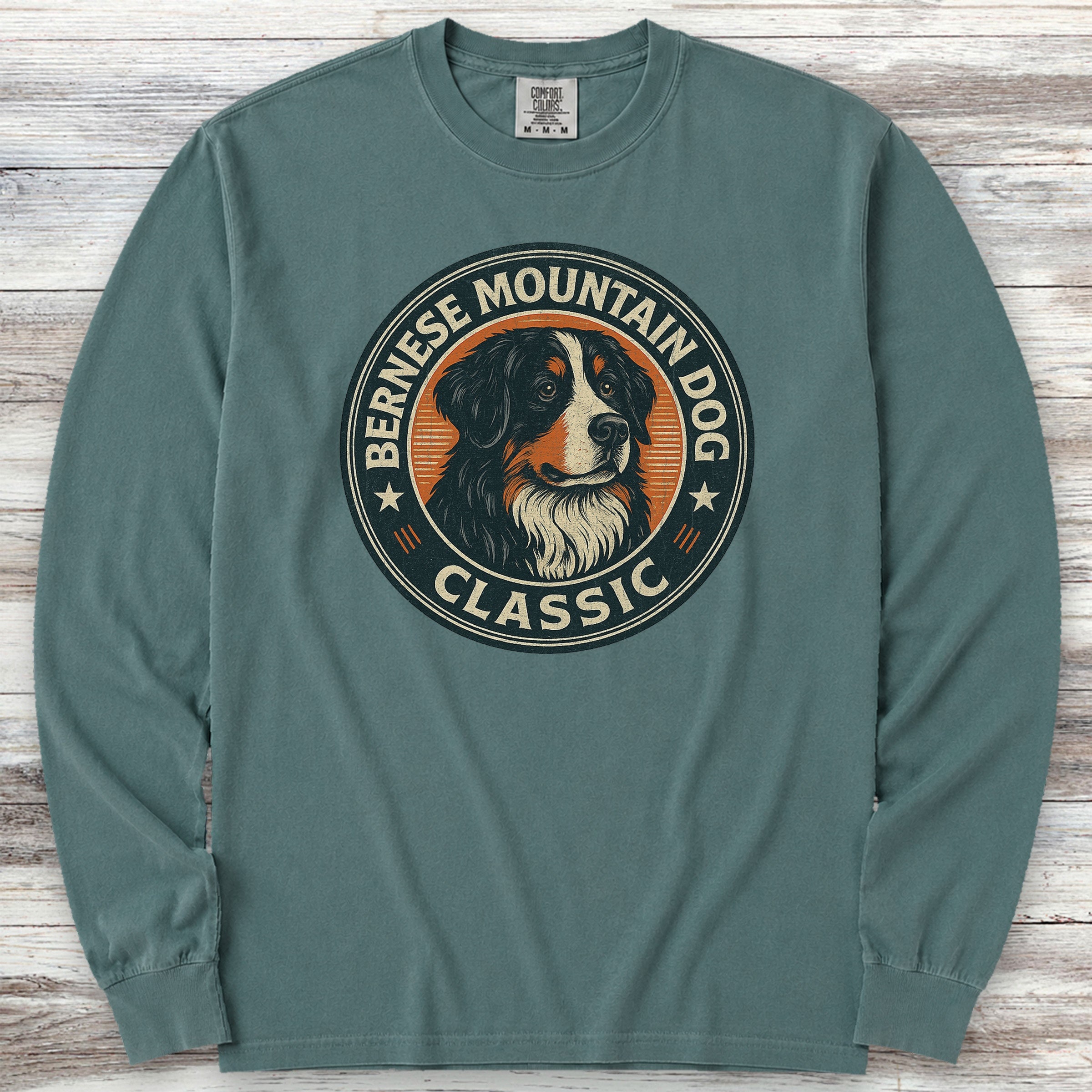 Bernese Mountain Dog Classic Long Sleeve Tee - Blue Spruce