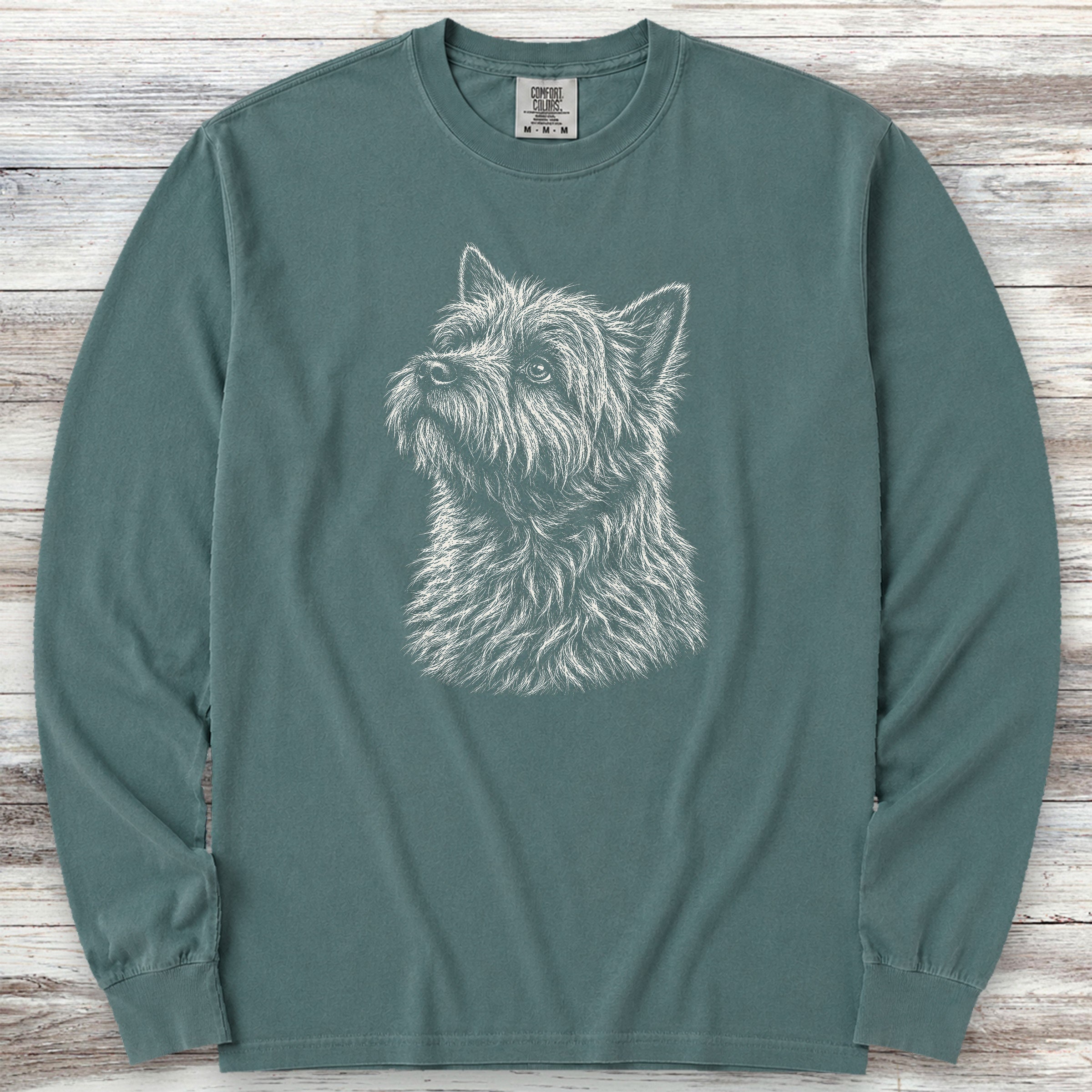 Cairn Terrier Loyalty Long Sleeve Tee - Blue Spruce
