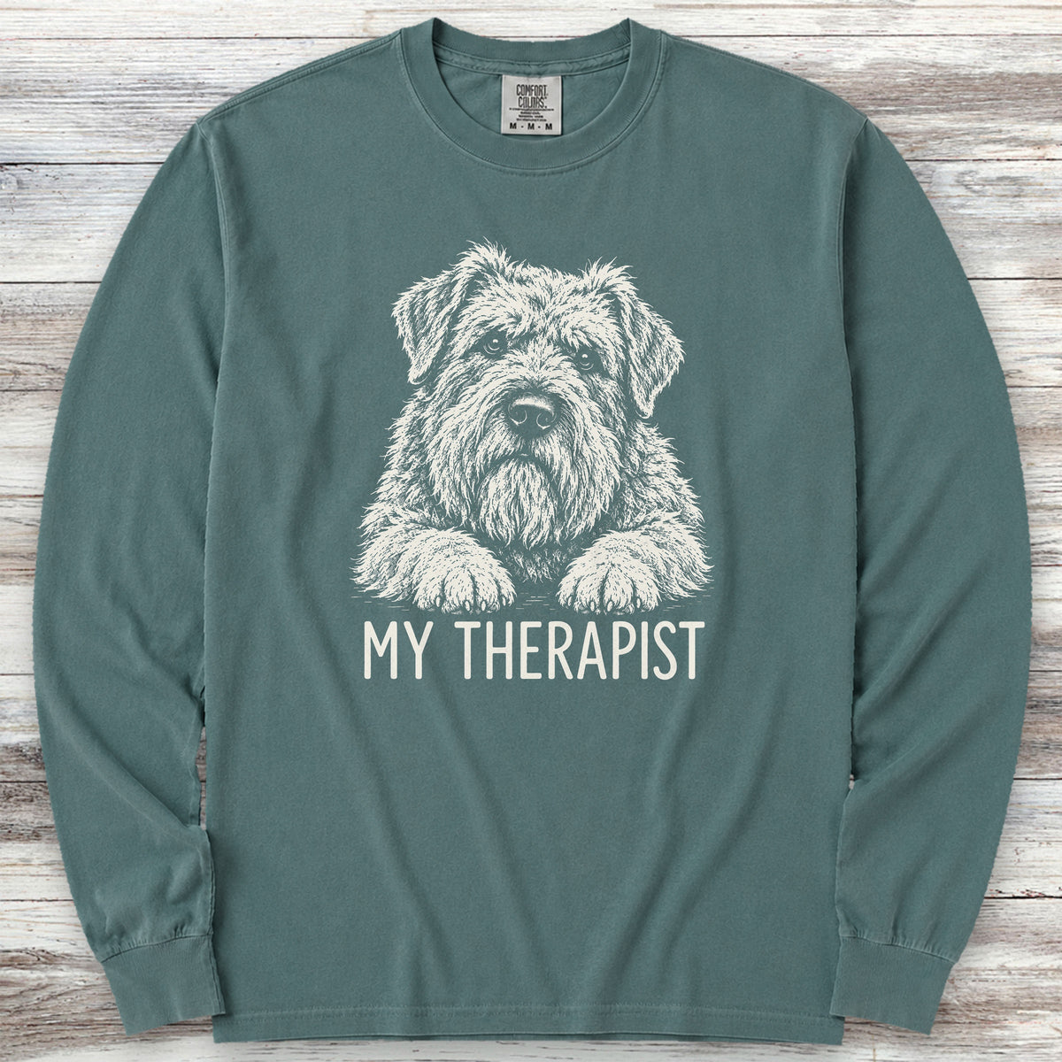 Bouvier Therapist Long Sleeve Tee - Blue Spruce