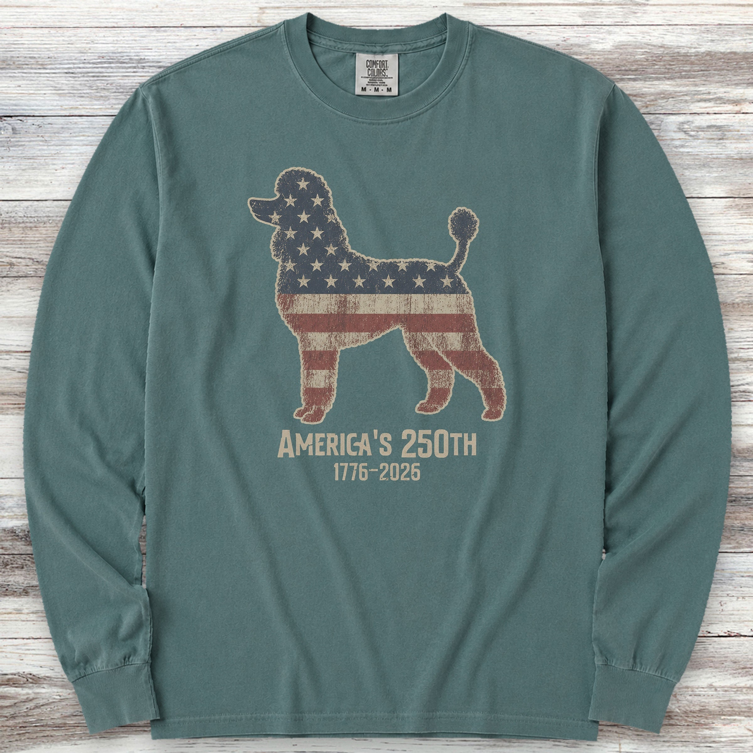 Poodle 250 Long Sleeve Tee - Blue Spruce