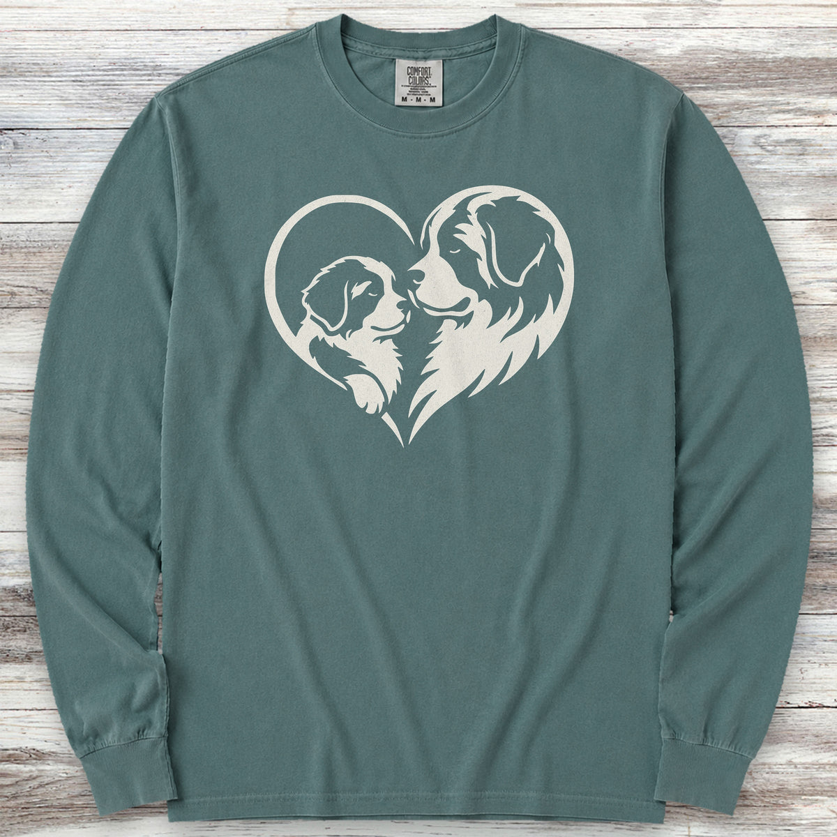 Saint Bernard Heart Bond Long Sleeve Tee - Blue Spruce