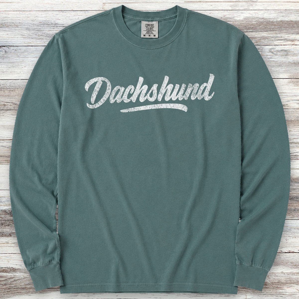 Dachshund Team Long Sleeve Tee - Blue Spruce