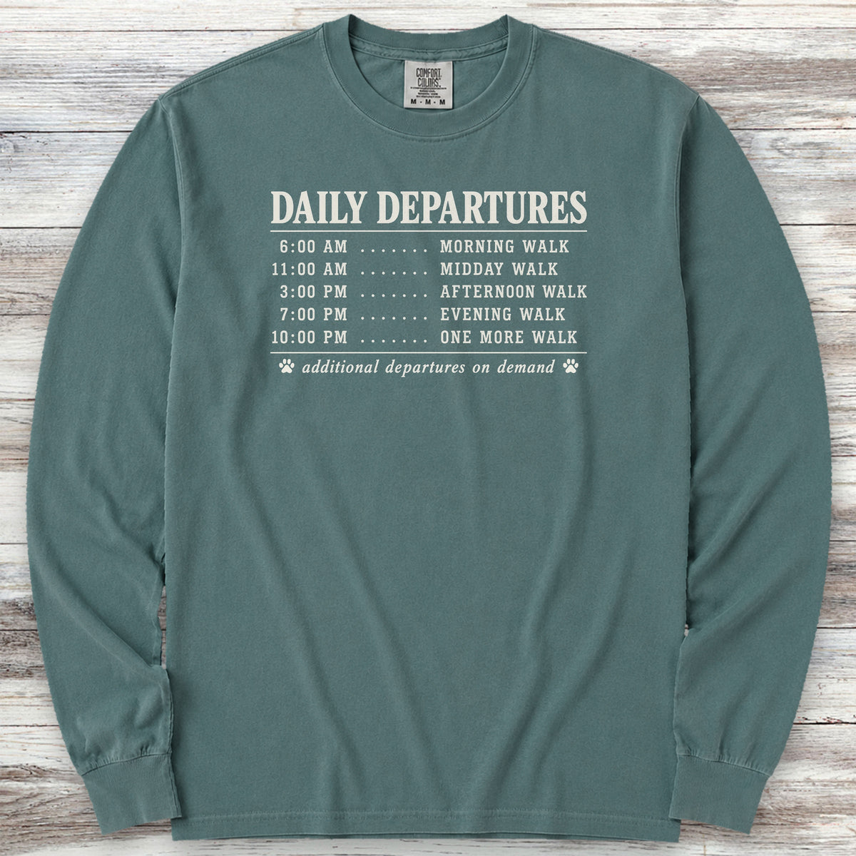 Daily Departures Long Sleeve Tee - Blue Spruce
