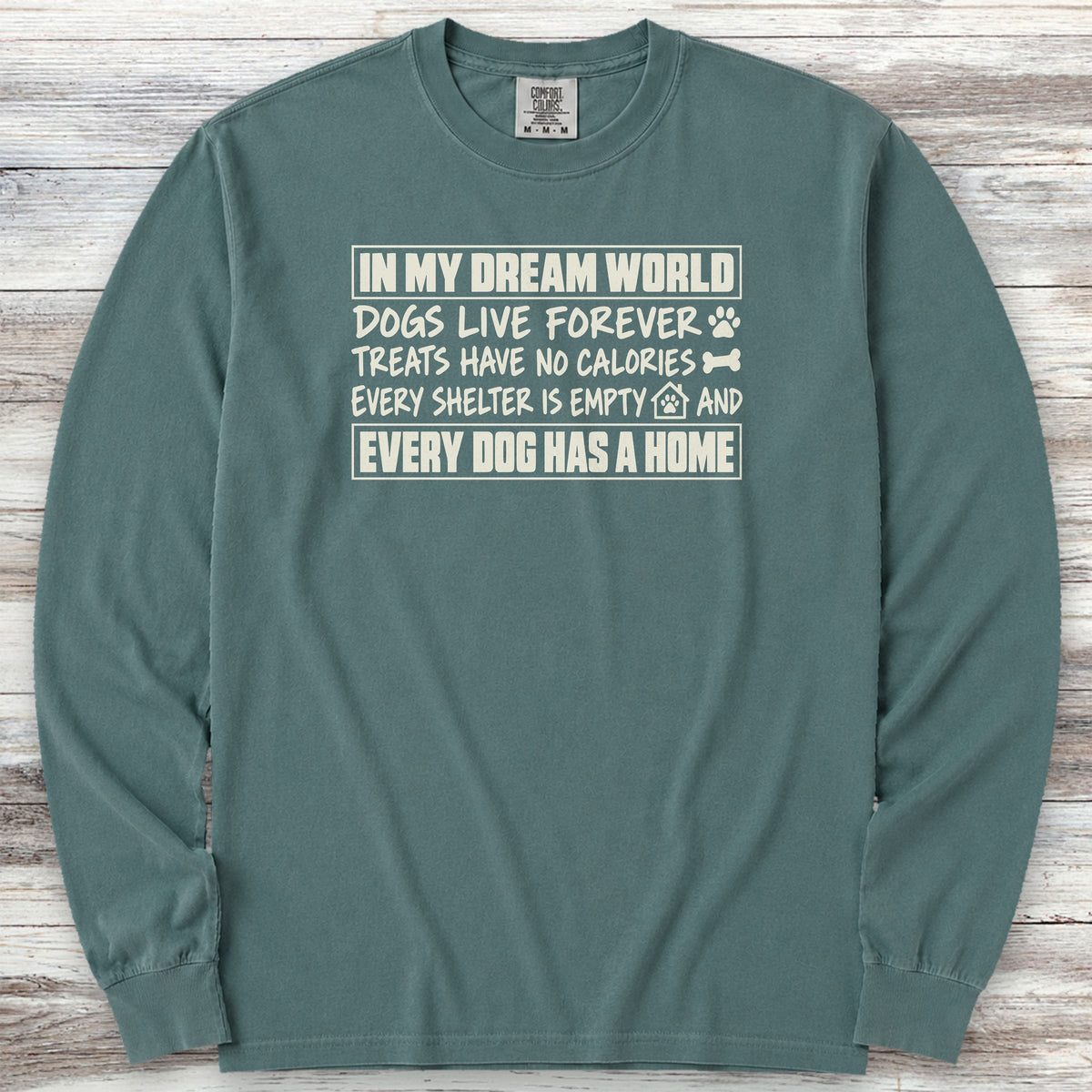 My Dream World Long Sleeve Tee - Blue Spruce