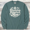 Rhodesian Ridgeback Groovy Mom Long Sleeve Tee - Blue Spruce