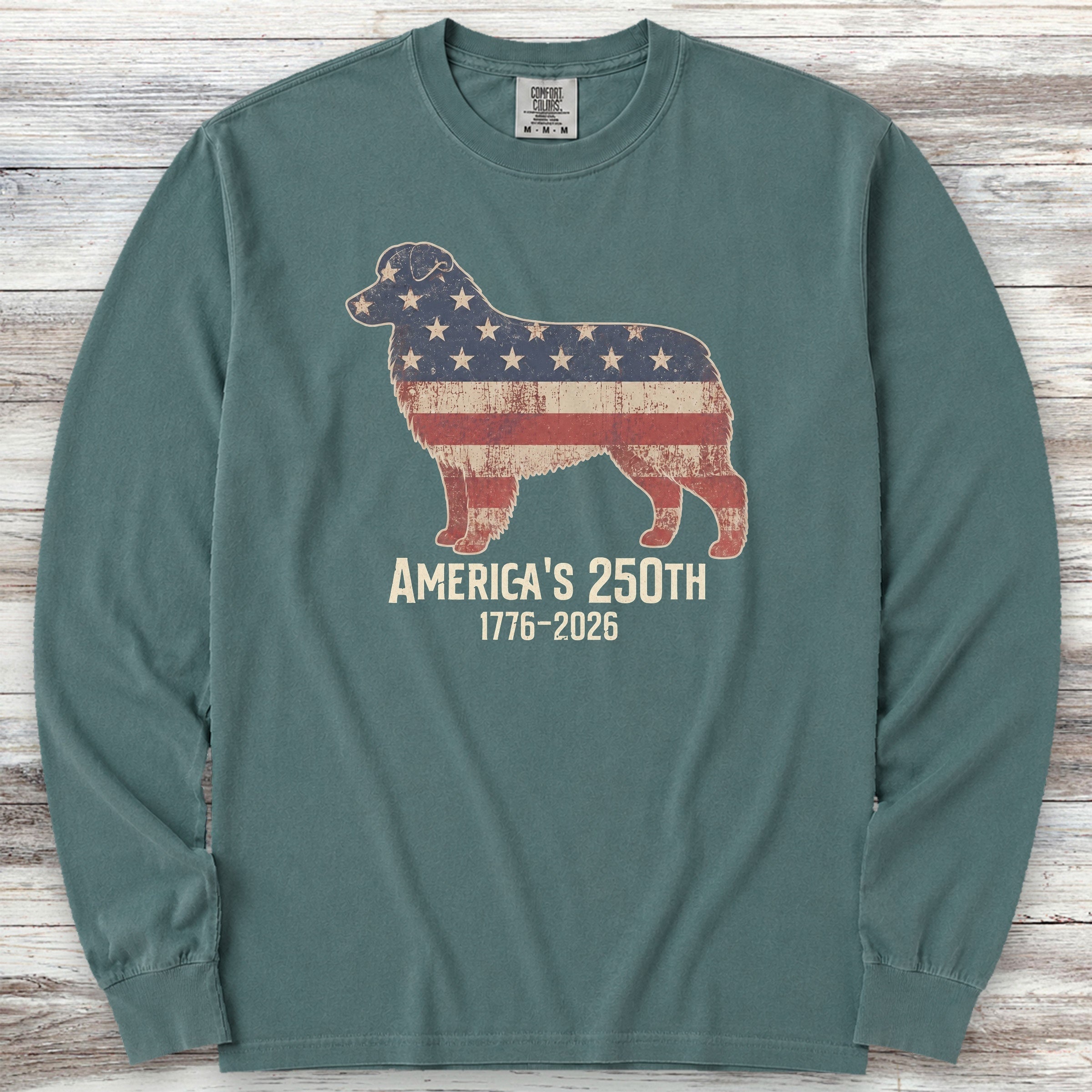 Australian Shepherd 250 Long Sleeve Tee - Blue Spruce
