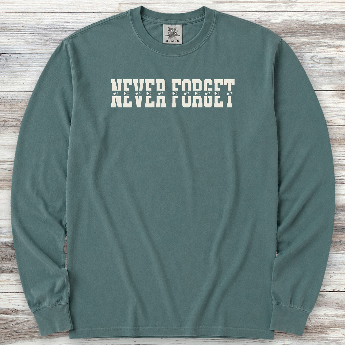 Never Forget Long Sleeve Tee - Blue Spruce