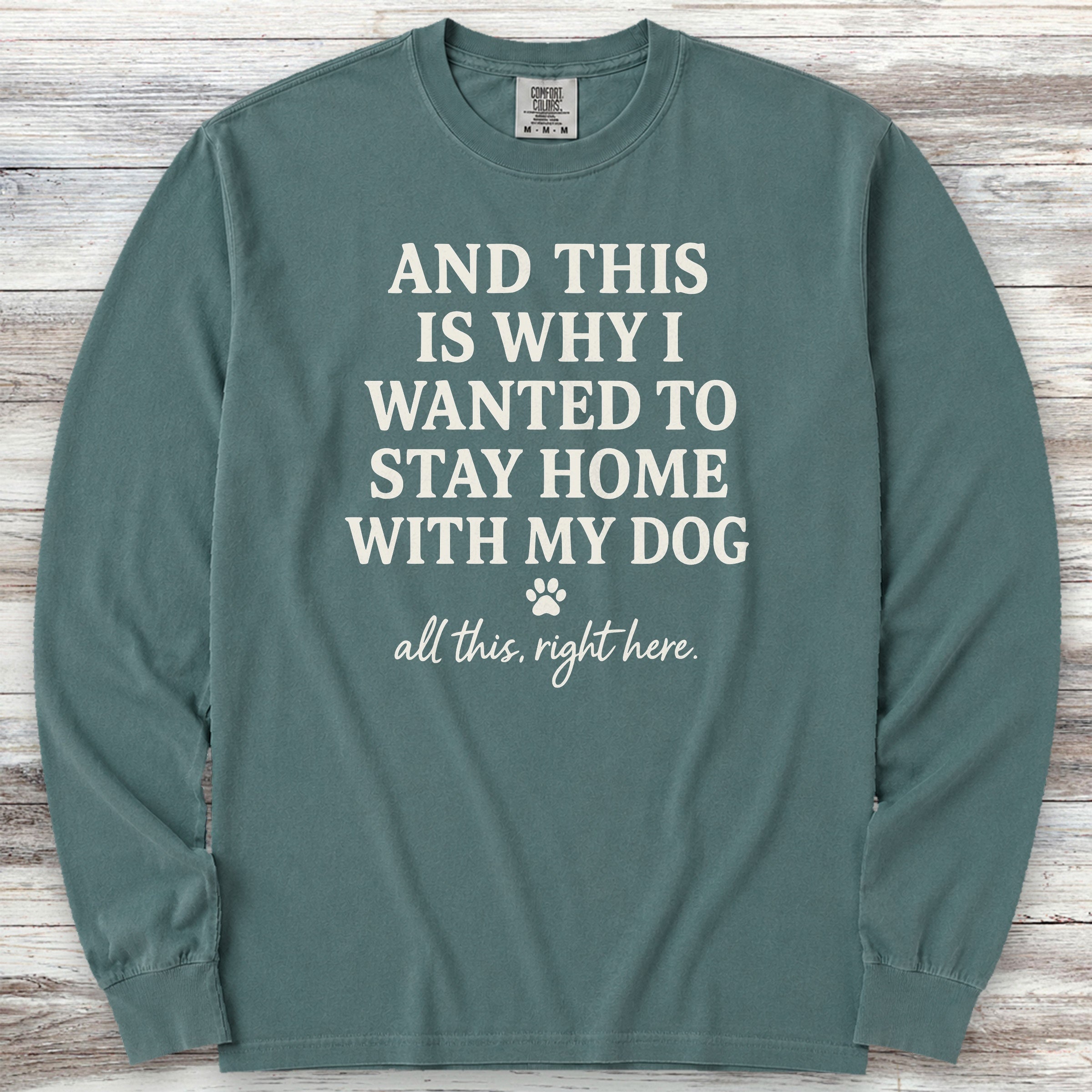 This Is Why Long Sleeve Tee - Blue Spruce