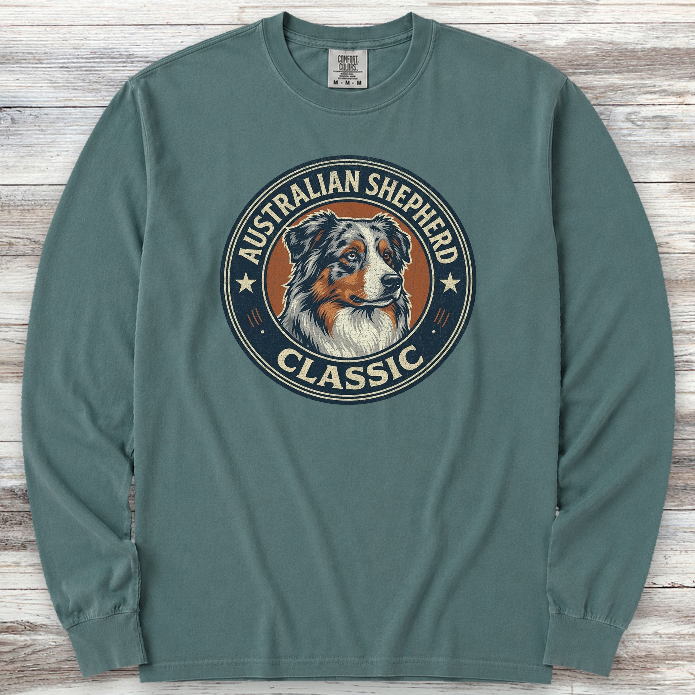 Australian Shepherd Classic Long Sleeve Tee - Blue Spruce