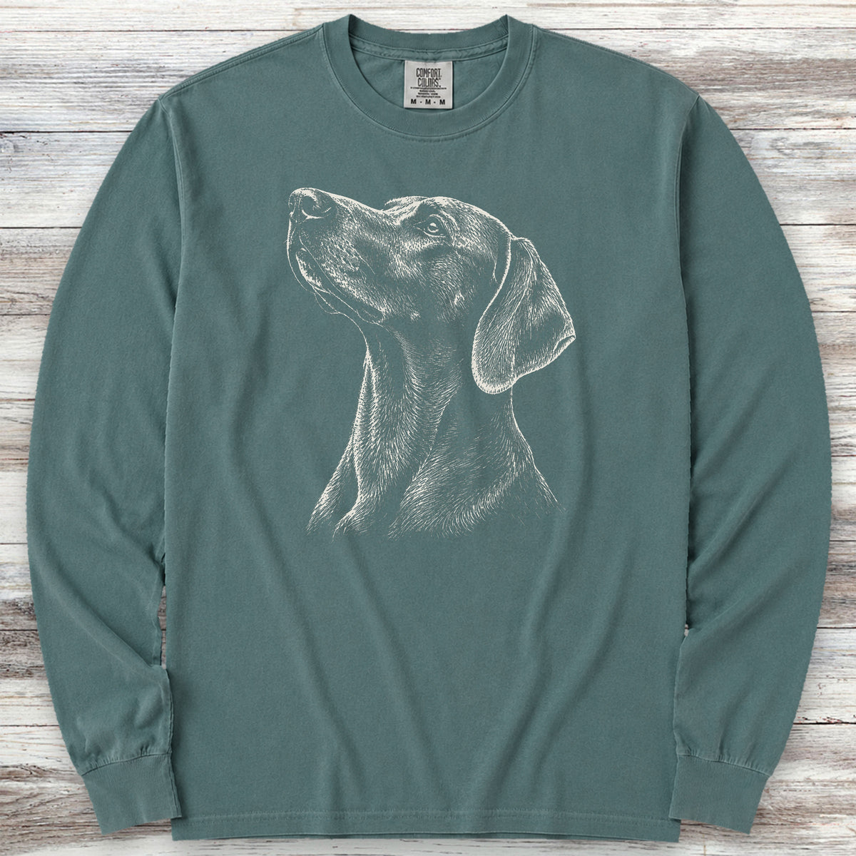 Vizsla Loyalty Long Sleeve Tee - Blue Spruce