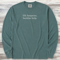 Boykin Spaniel Help Long Sleeve Tee - Blue Spruce