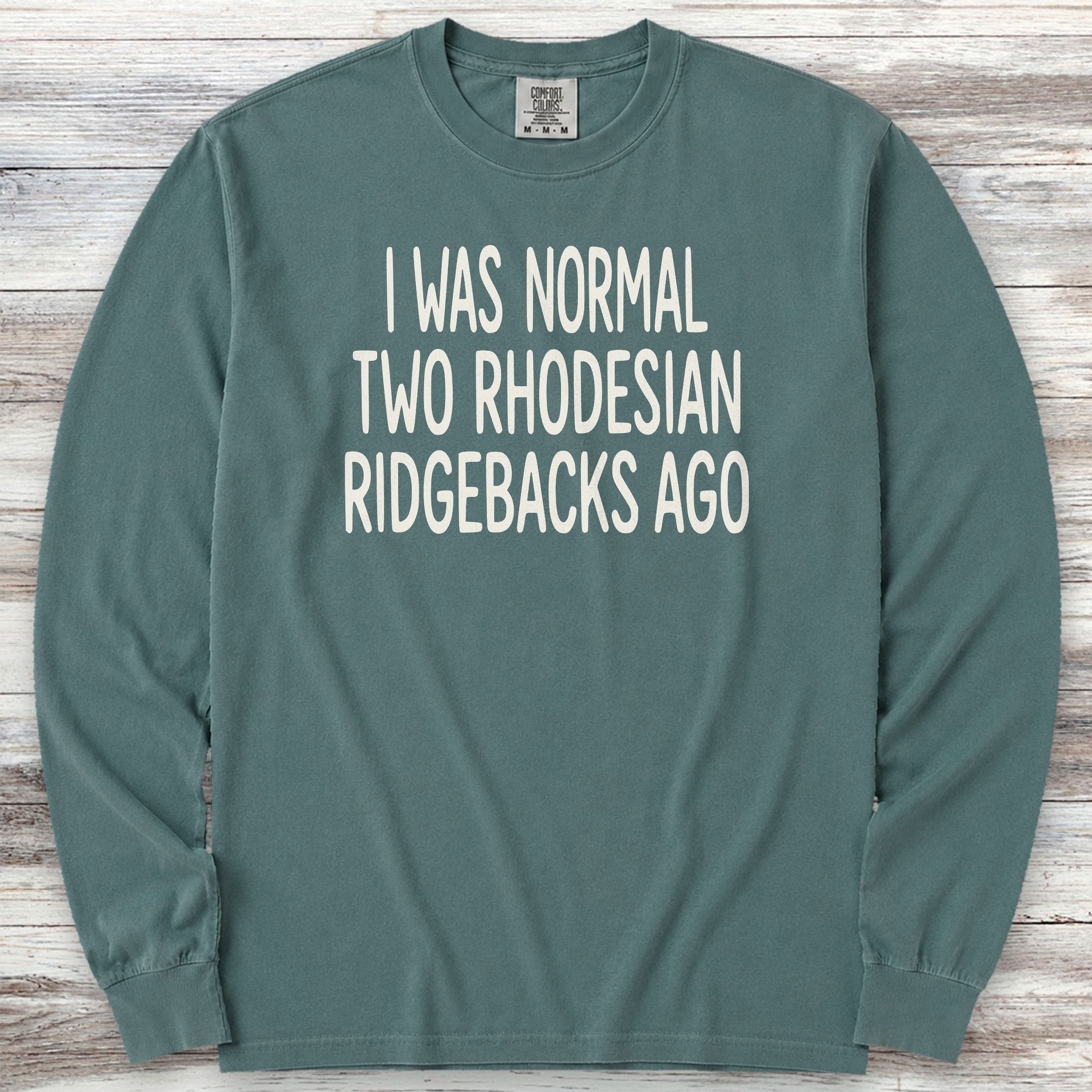 Rhodesian Ridgeback Normal Long Sleeve Tee - Blue Spruce