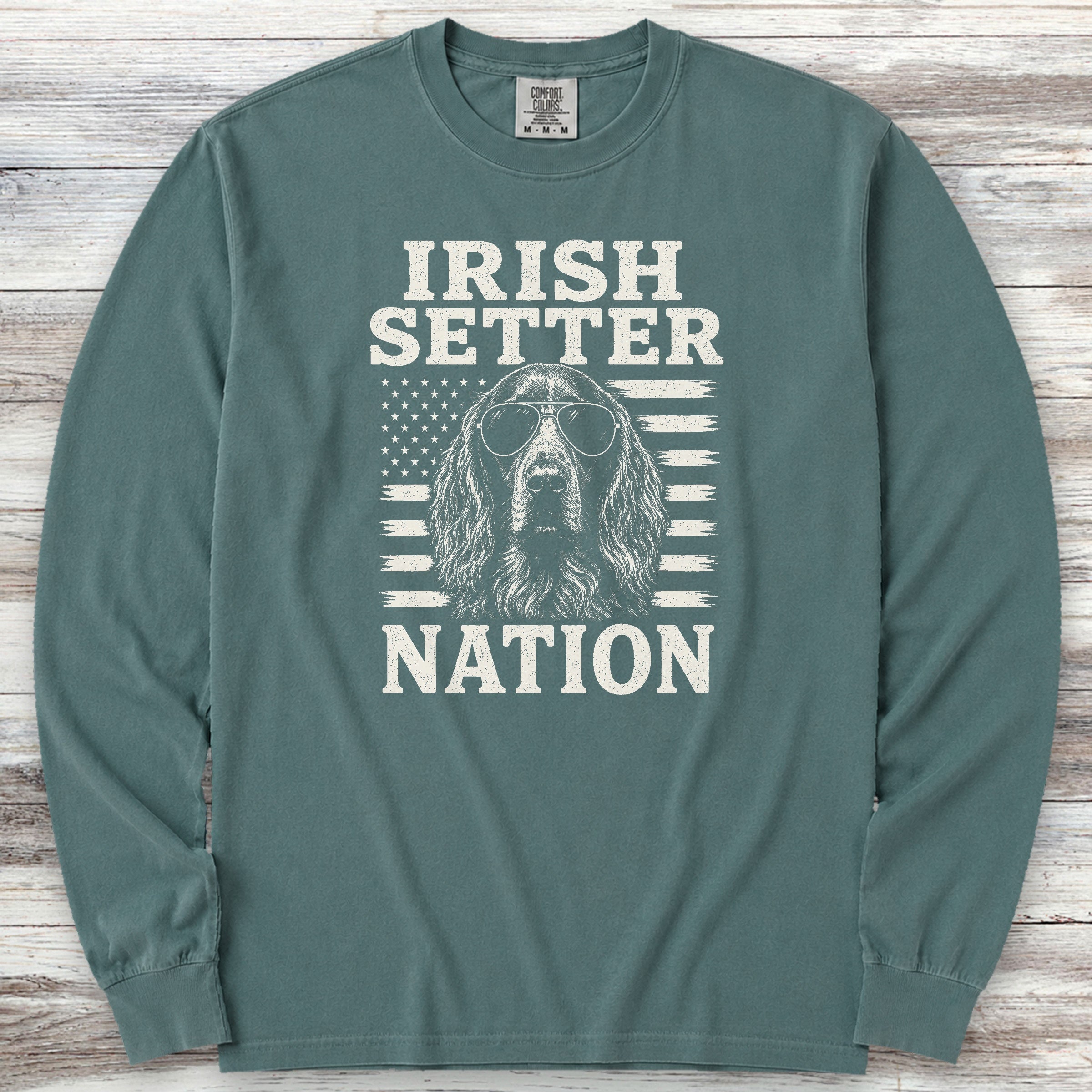 Irish Setter Nation Long Sleeve Tee - Blue Spruce