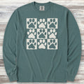 Paw Prints Long Sleeve Tee - Blue Spruce
