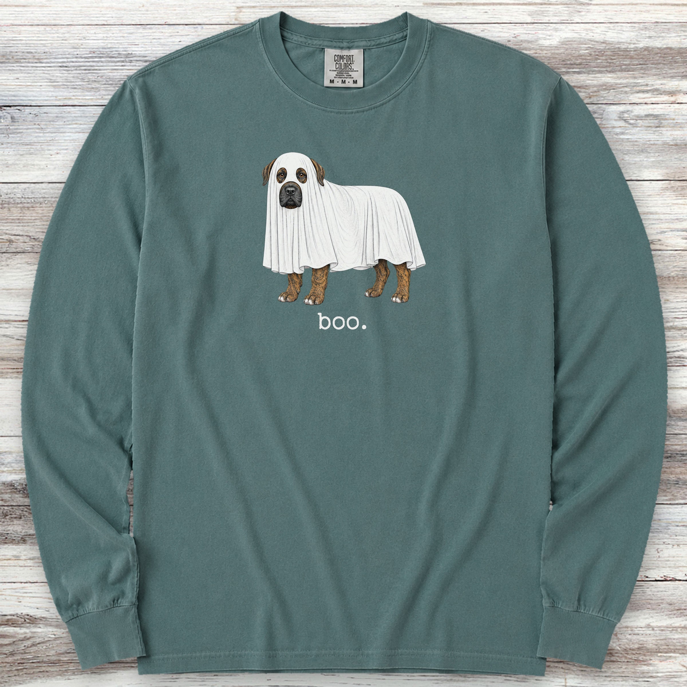 Presa Canario Boo Long Sleeve Tee - Blue Spruce
