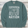 Belgian Tervuren Nation Long Sleeve Tee - Blue Spruce