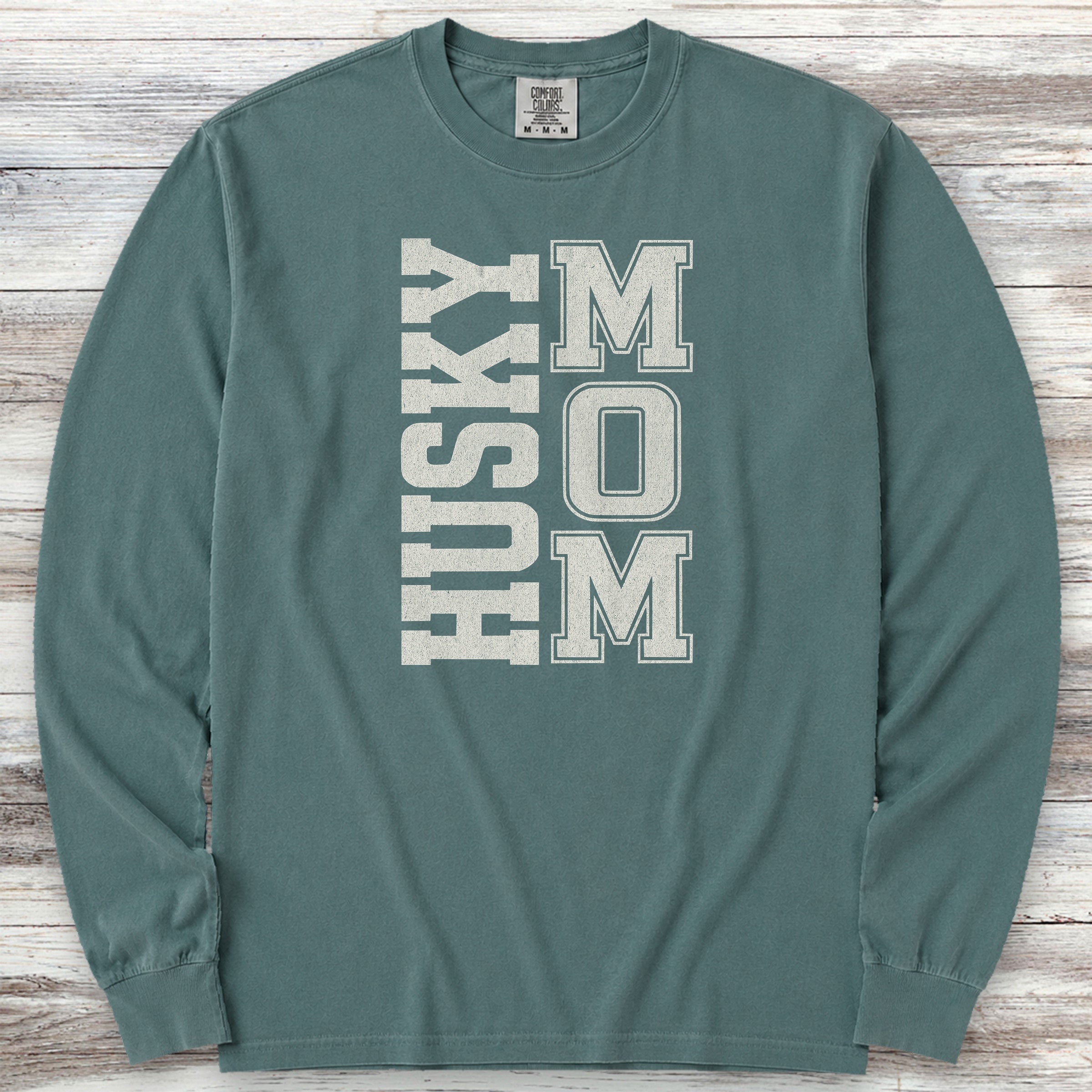 Husky Mom Long Sleeve Tee - Blue Spruce
