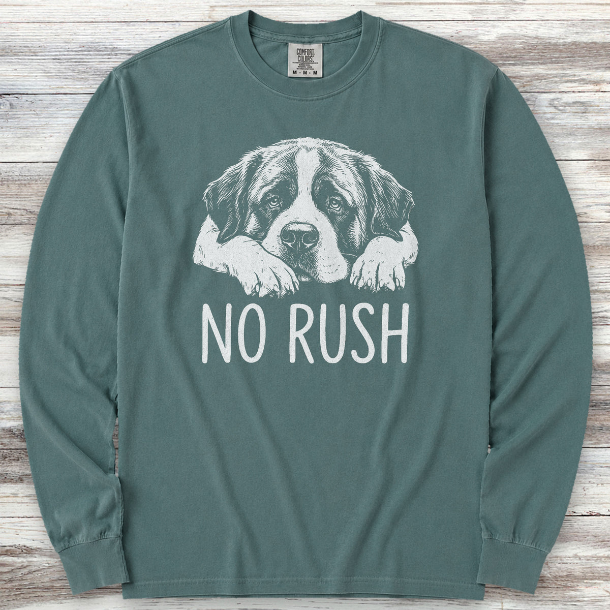 Saint Bernard No Rush Long Sleeve Tee - Blue Spruce