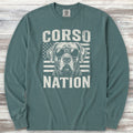 Cane Corso Nation Long Sleeve Tee - Blue Spruce