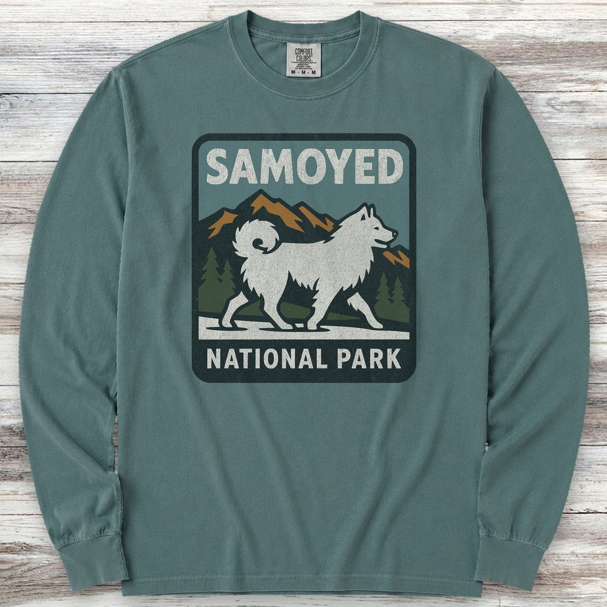 Samoyed National Park Long Sleeve Tee - Blue Spruce