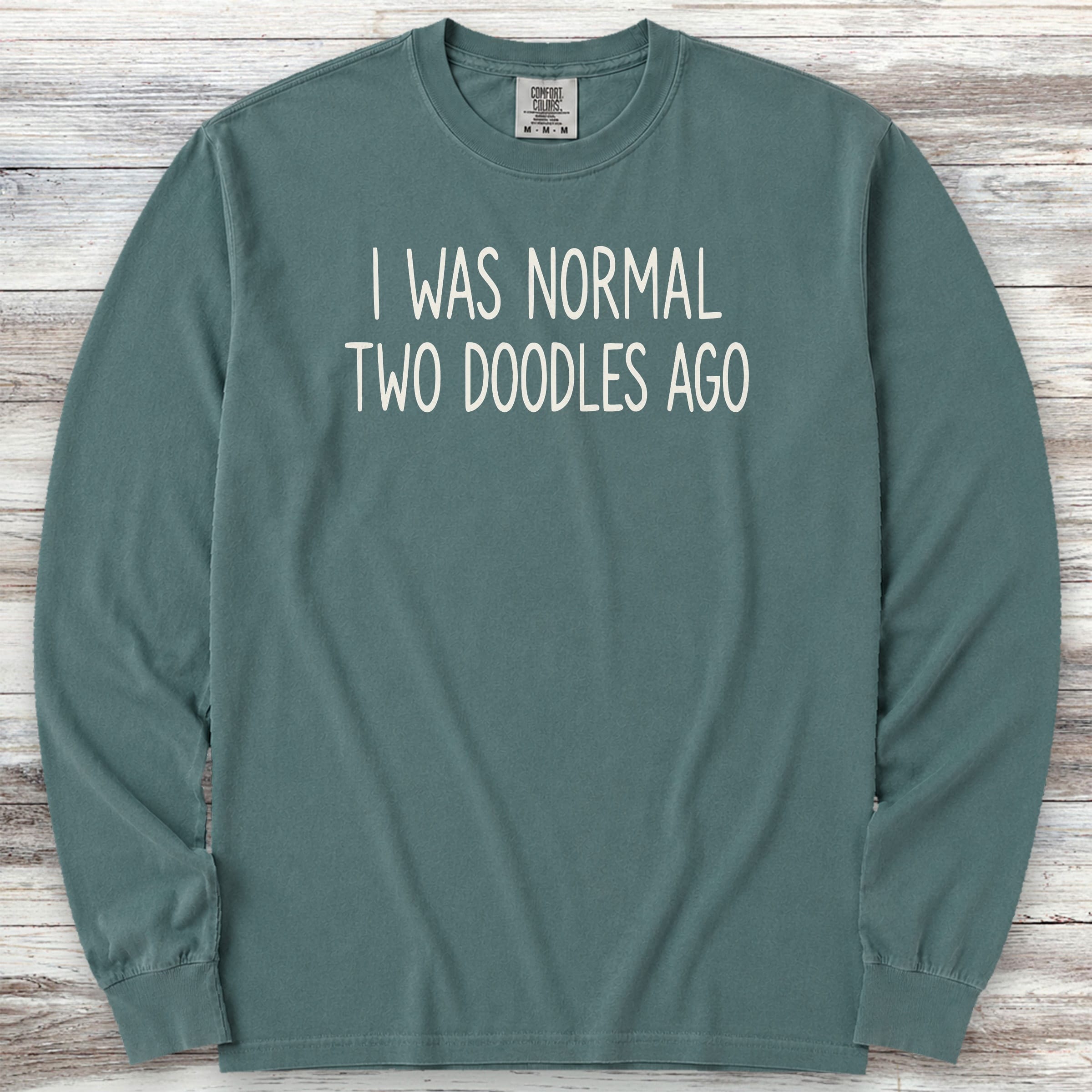 Doodle Normal Long Sleeve Tee - Blue Spruce