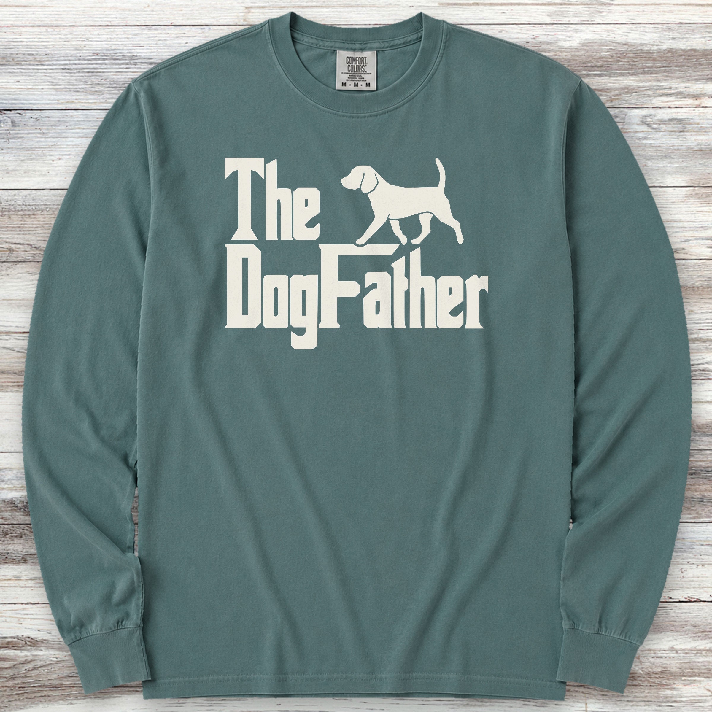 Beagle Dog Father Long Sleeve Tee - Blue Spruce