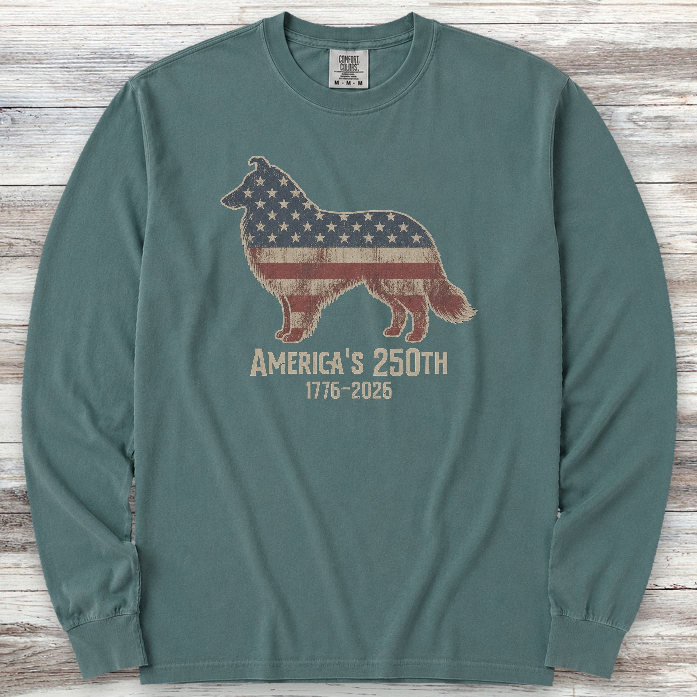 Rough Collie 250 Long Sleeve Tee - Blue Spruce