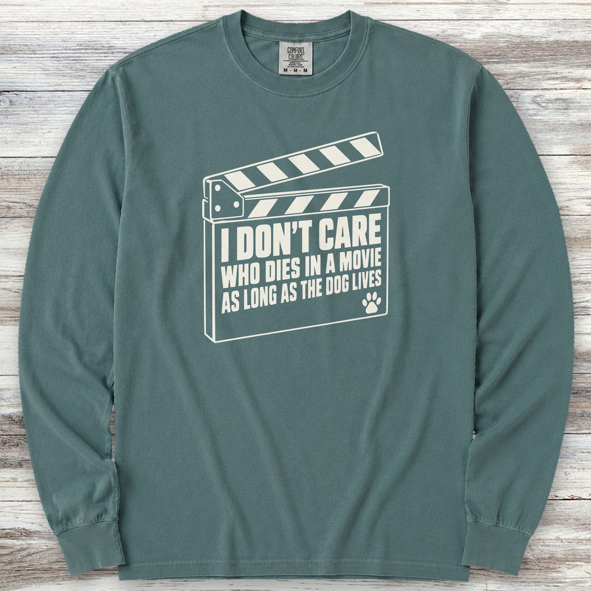 The Dog Lives Long Sleeve Tee - Blue Spruce