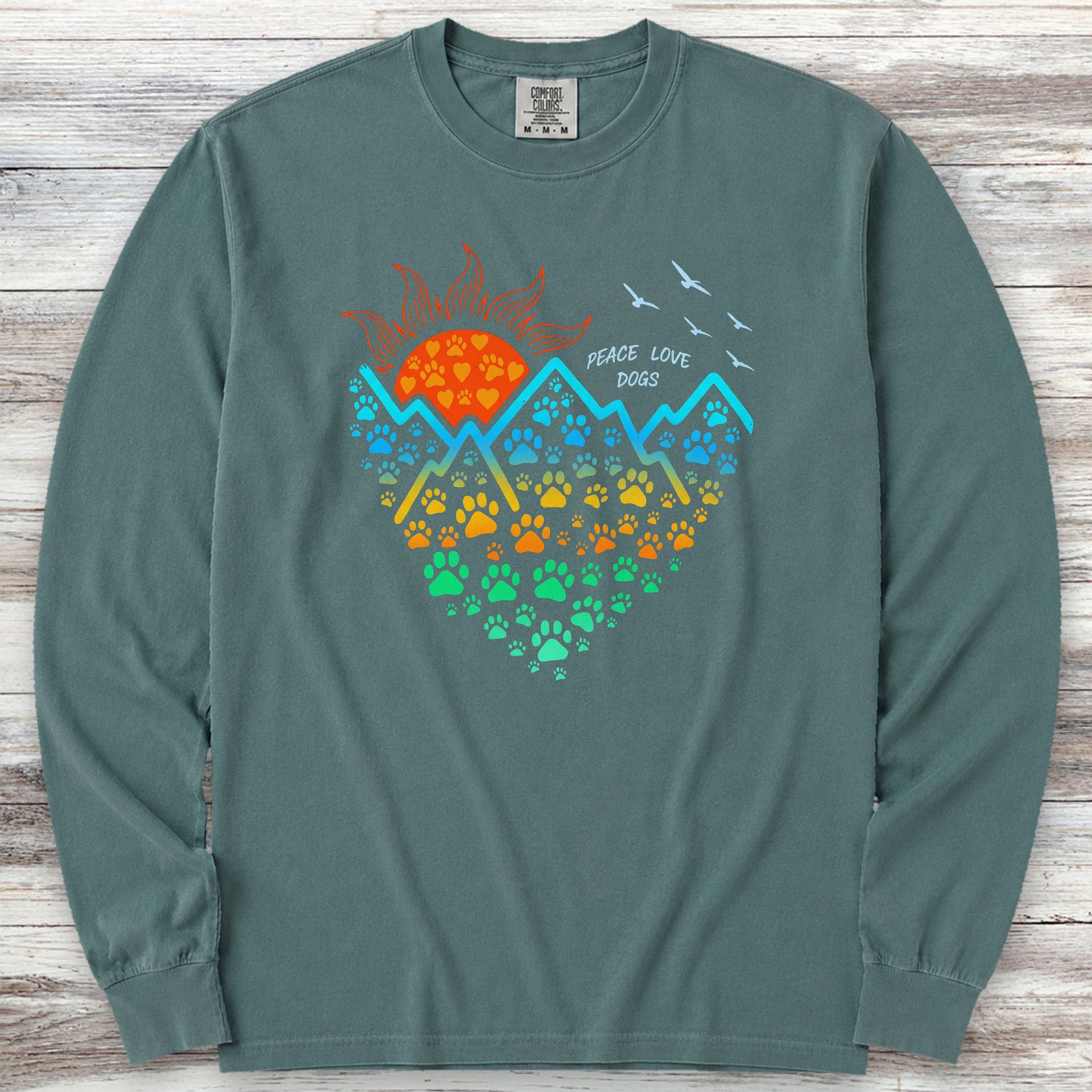 Adventure Heart Long Sleeve Tee - Blue Spruce
