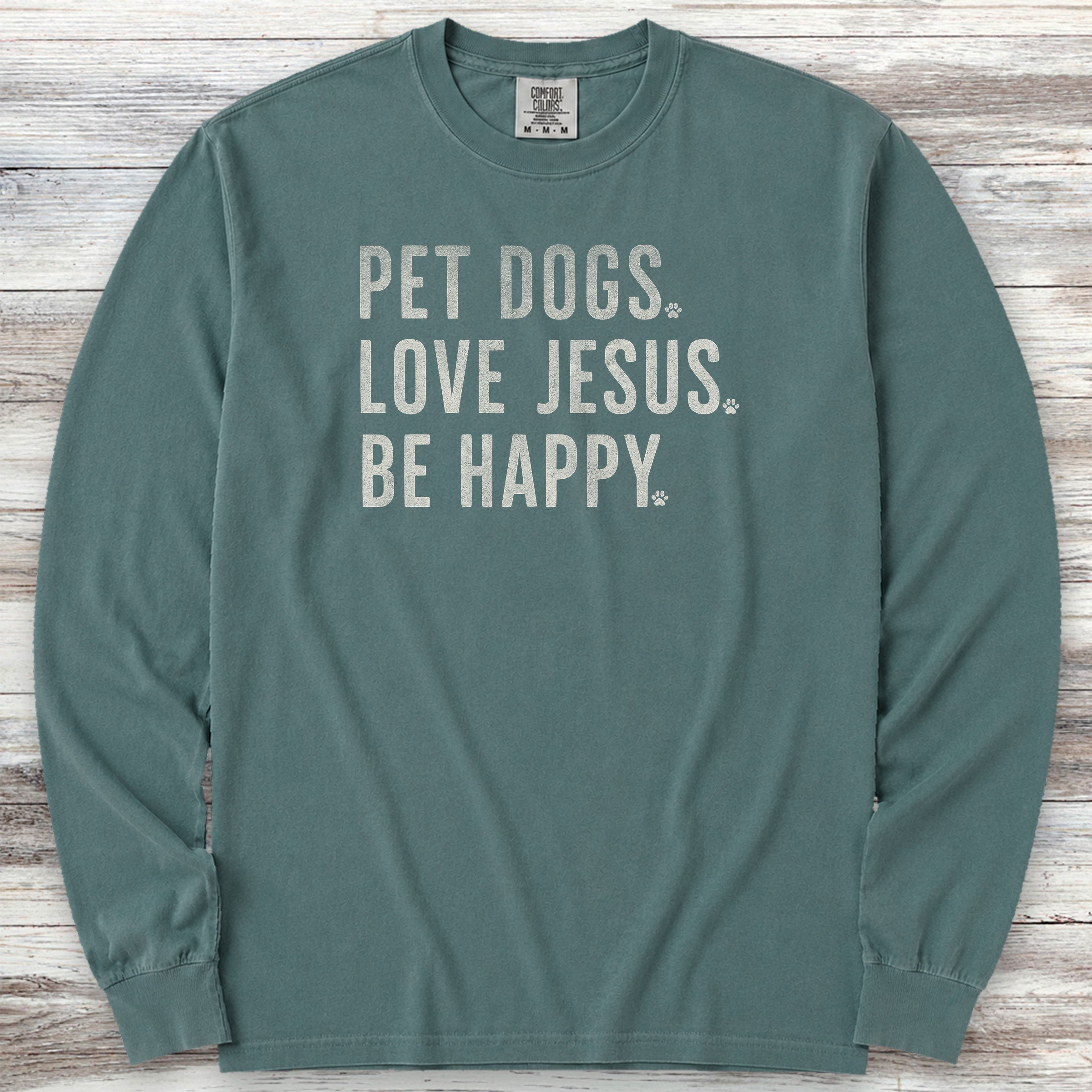 Love Jesus Long Sleeve Tee - Blue Spruce
