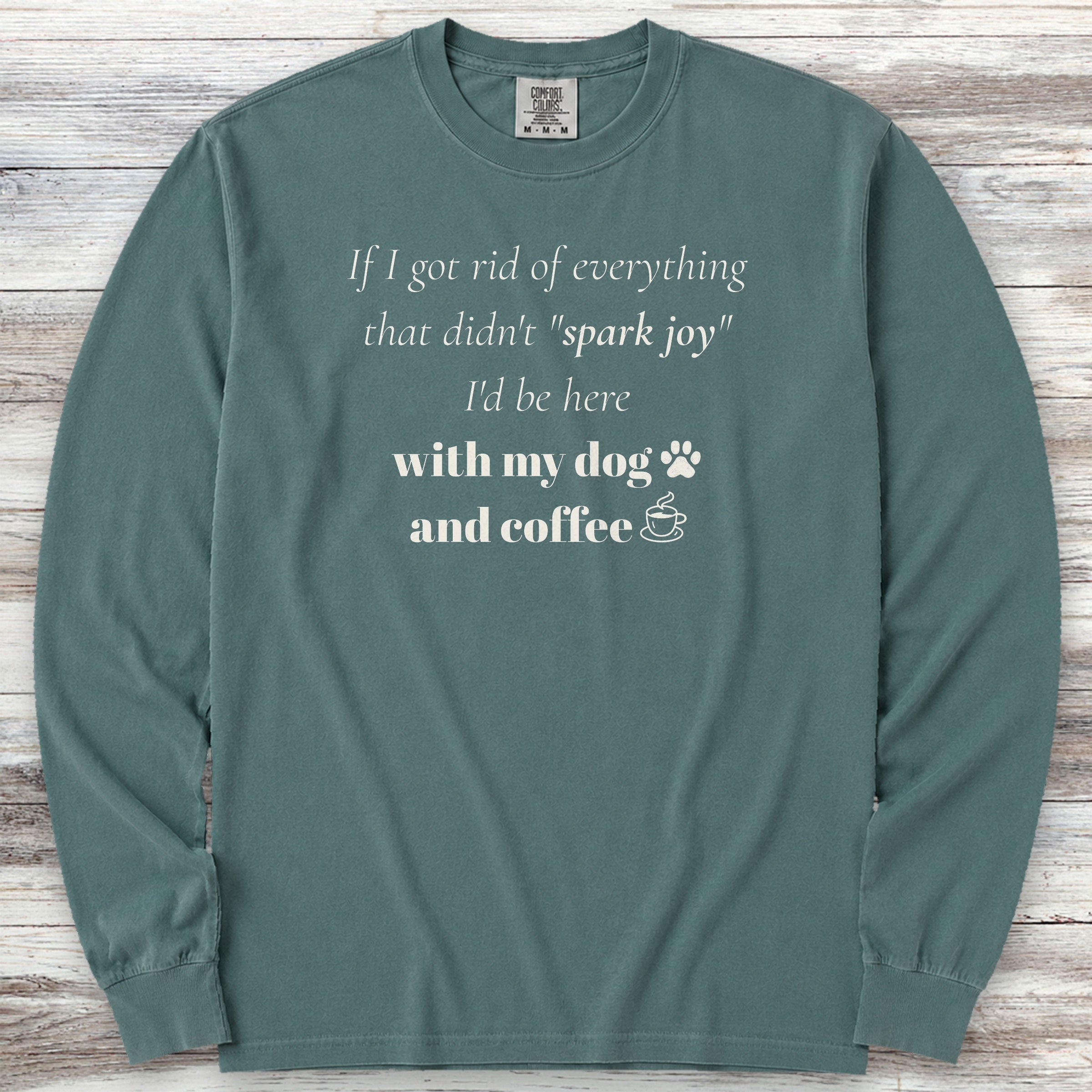Spark Joy Long Sleeve Tee - Blue Spruce