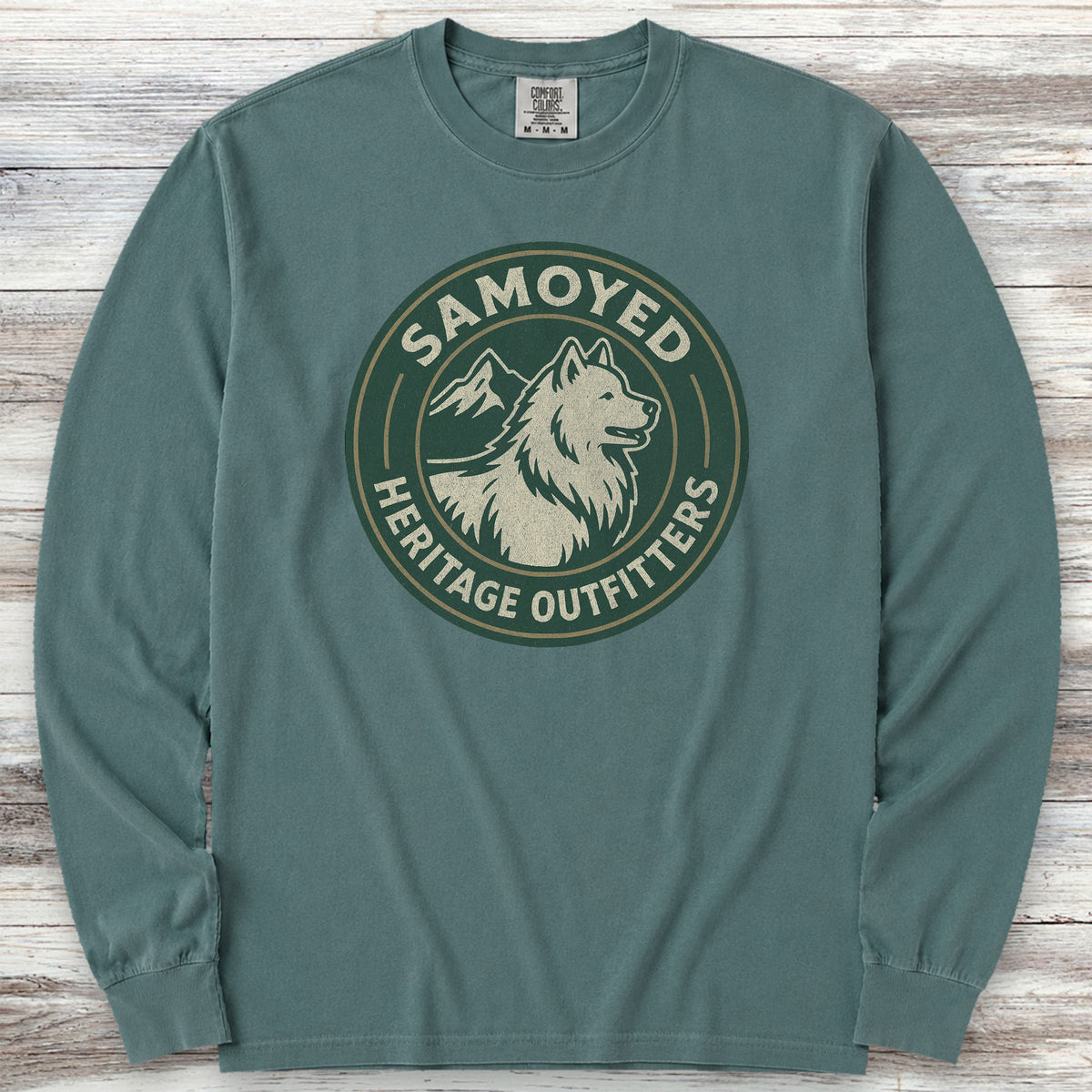 Samoyed Heritage Outfitters Long Sleeve Tee - Blue Spruce