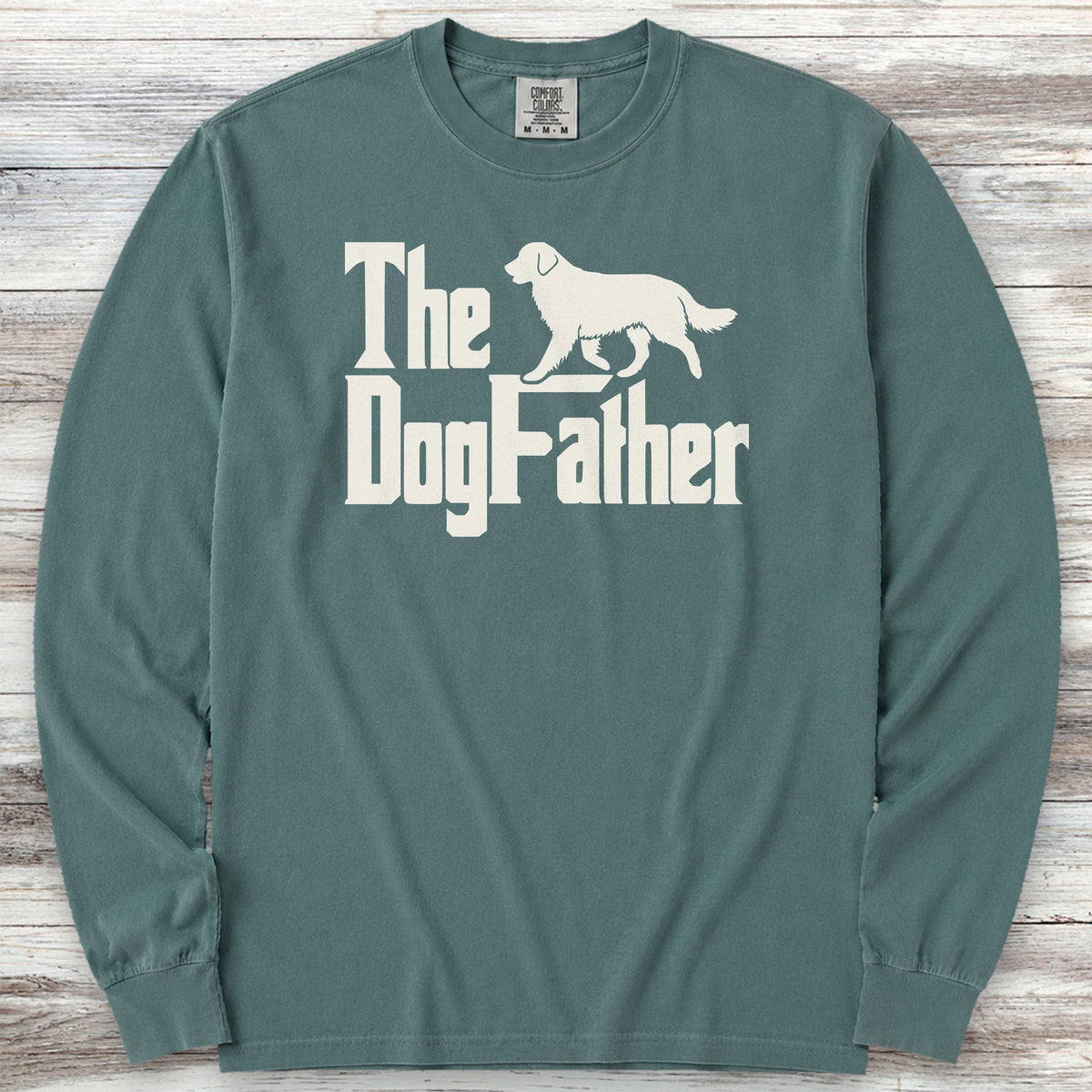 Golden Retriever Dog Father Long Sleeve Tee - Blue Spruce