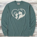 Alaskan Malamute Heart Bond Long Sleeve Tee - Blue Spruce