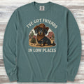 Dachshund Cowboy Friends Long Sleeve Tee - Blue Spruce