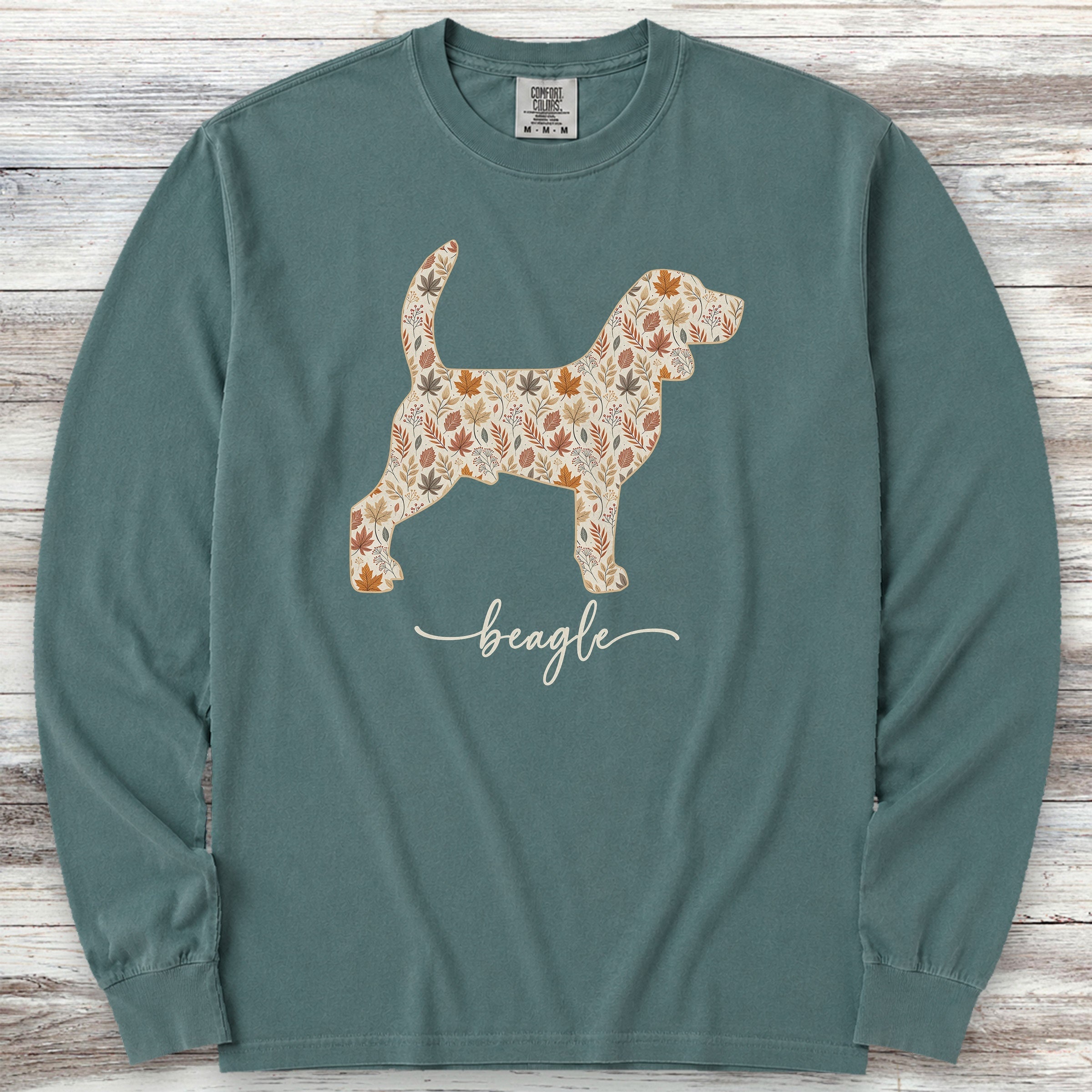 Beagle Fall Long Sleeve Tee - Blue Spruce