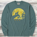 Newfoundland Halloween Moon Long Sleeve Tee - Blue Spruce