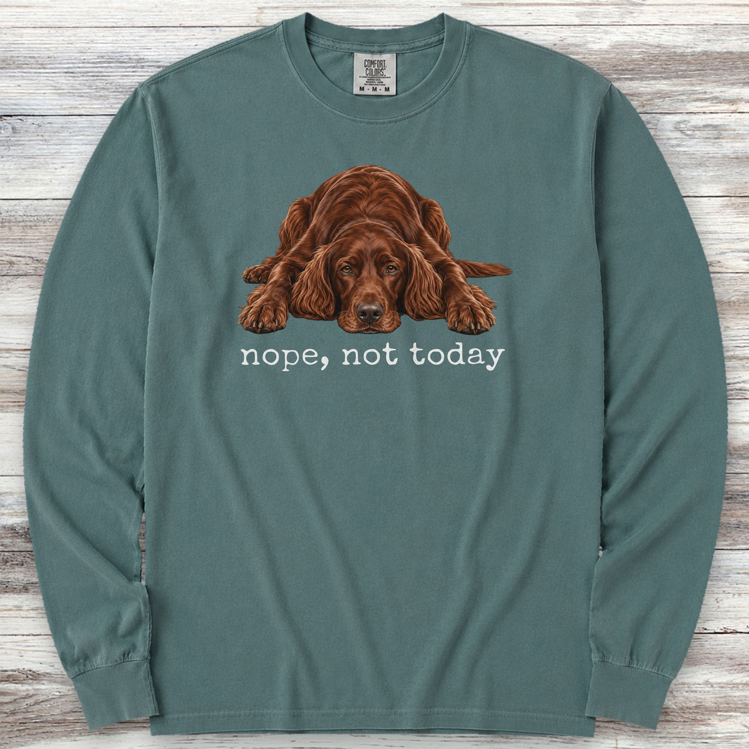Irish Setter Nope Long Sleeve Tee - Blue Spruce